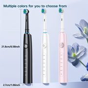 Electric Toothbrush Set for Family and Travel with 16 Brush Heads and 5 Modes