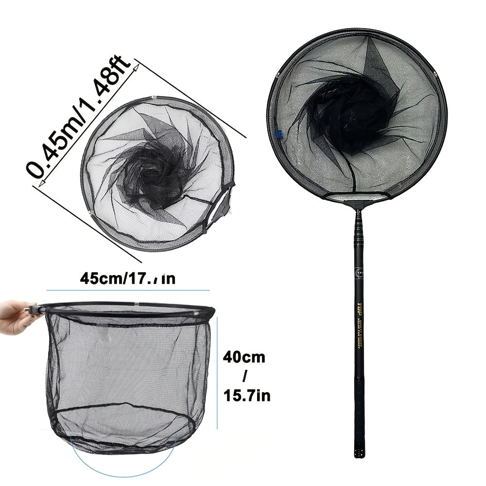 Telescopic Portable Fishing Net Set with Anti-Slip Handle and Nylon Mesh