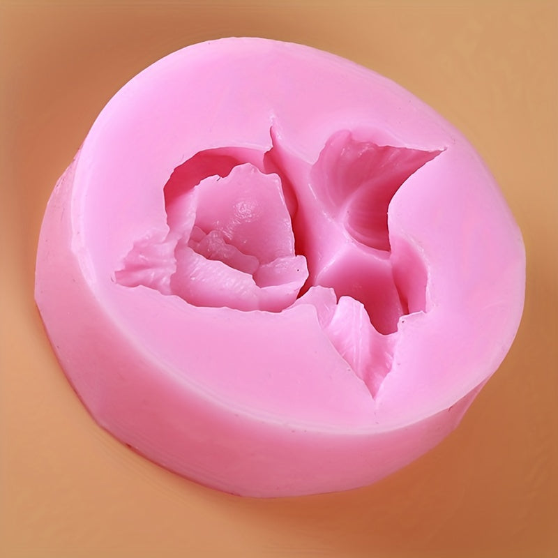 Silicone Baking Mold 3D Rose Chocolate Fondant Soap Making Kitchen Tool