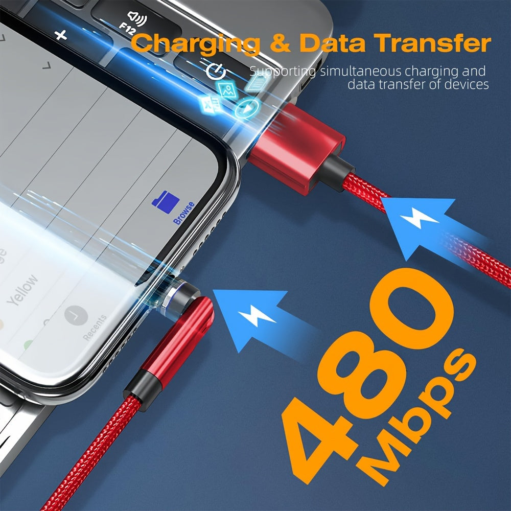 60W USB Type-C Micro zaryadlash kabeli, magnitli aylanuvchi ulanish, naylon braid, ma'lumotlarni uzatish