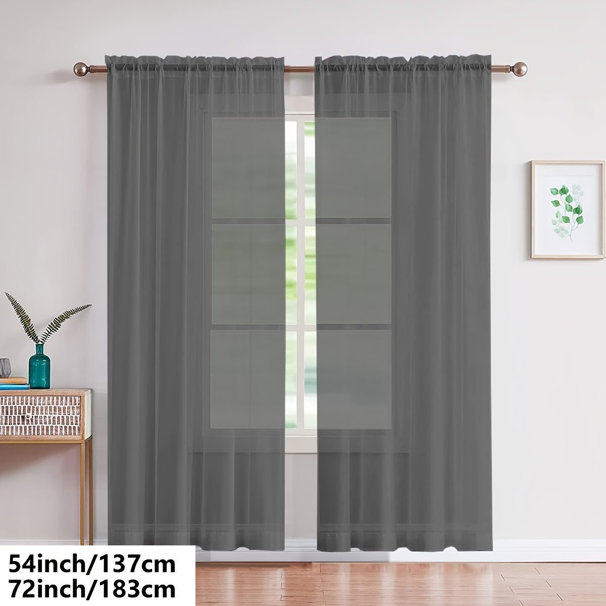 Cortinas de gasa blancas ligeras para sala de estar y dormitorio, transparentes, para barra