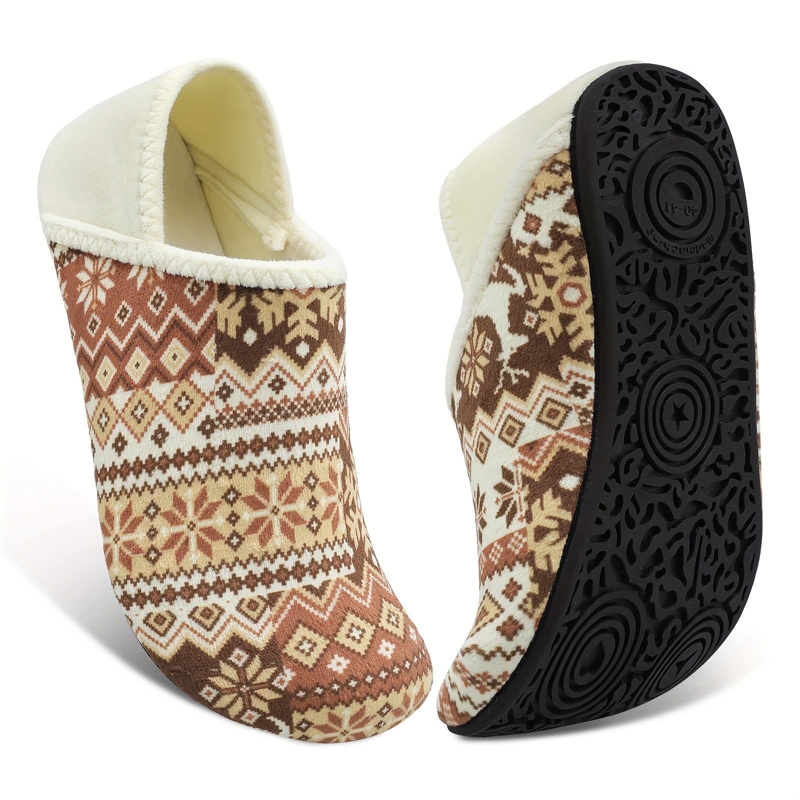 Women Men Rubber Sole Flat Slippers Non Slip Lightweight House Shoes