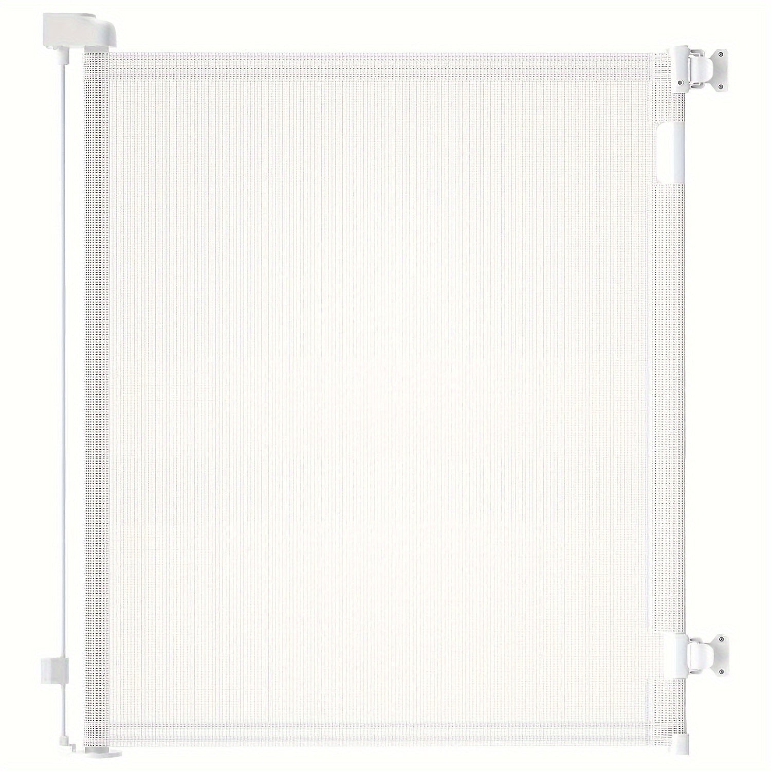 Baby Safety Gate Retractable Mesh Adjustable Height 83.82cm to 104.14cm for Doorways Stairs Hallways Indoor Outdoor