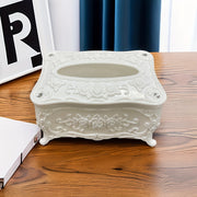 Soporte de caja de pañuelos de plástico retro para decoración del hogar en cocina, dormitorio y sala de estar