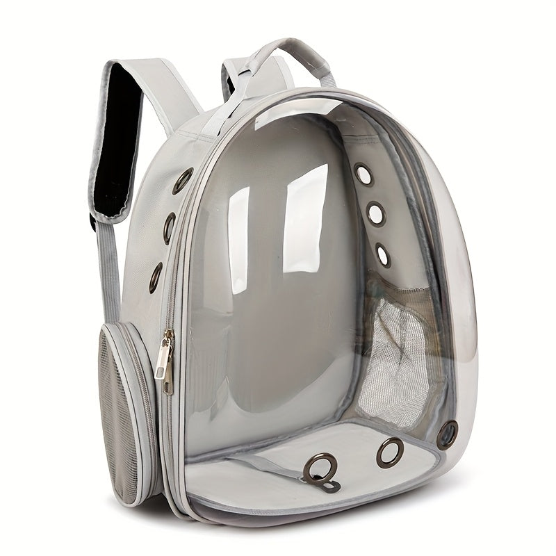 See-Through PVC Cat Carrier Backpack with Breathable Space Capsule Design