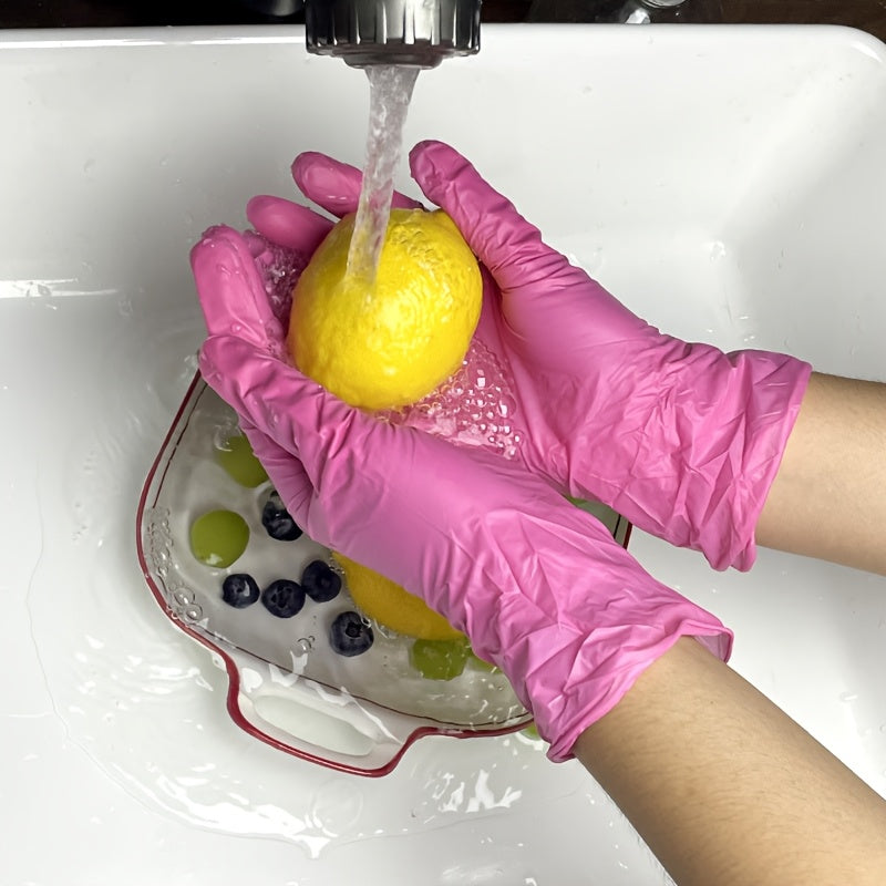 Set de guantes desechables rosas 20, 80, 150 piezas para tatuajes, manicuras, cocina