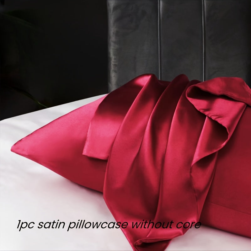 Luxurious Satin Pillowcase Soft Breathable Polyester Wedding Anniversary Gift