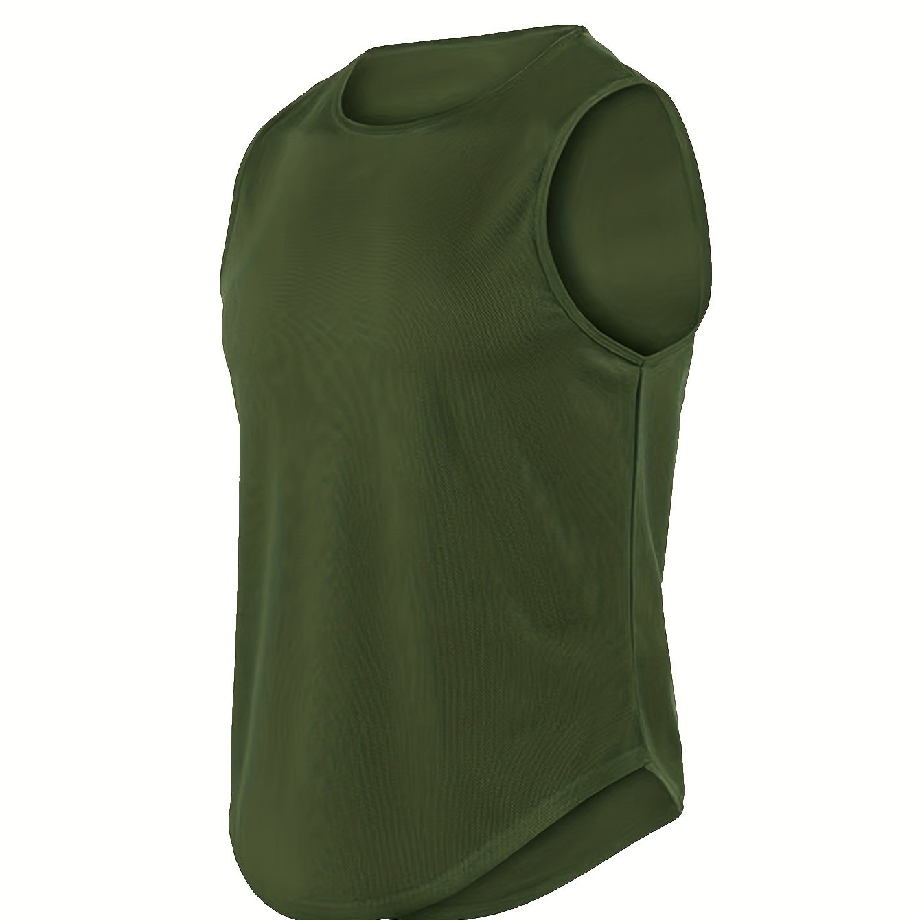 Men's Quick-Dry Sleeveless Gym Shirt Lightweight Moisture-Wicking Polyester Mesh Tank Top for Running and Fitness