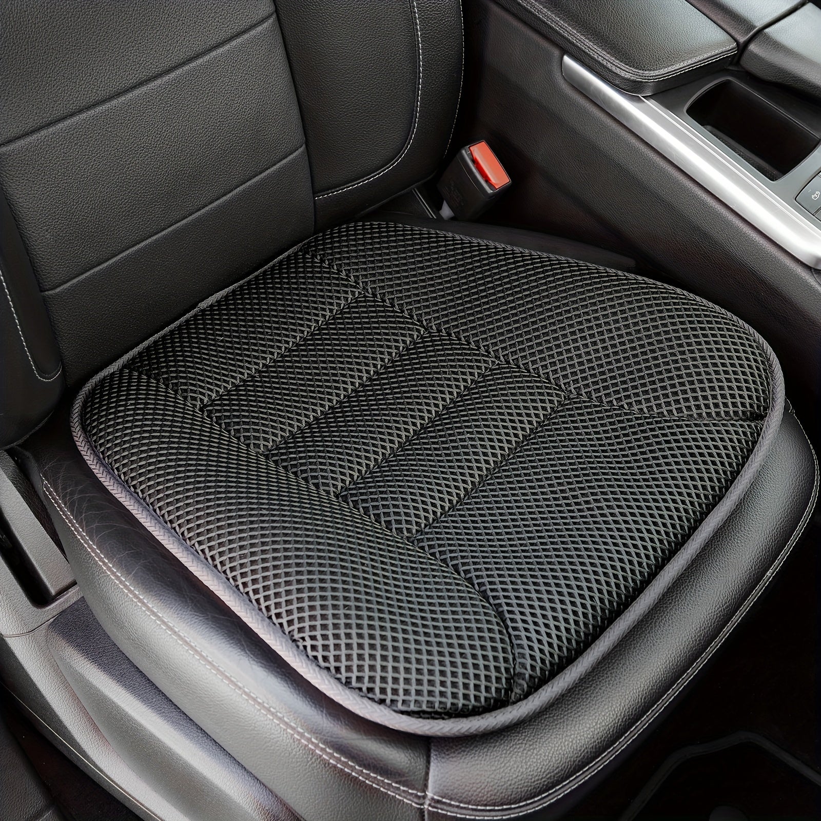 Car Seat Cushion Breathable 3D Mesh Non-Slip Polyester Black All-Season