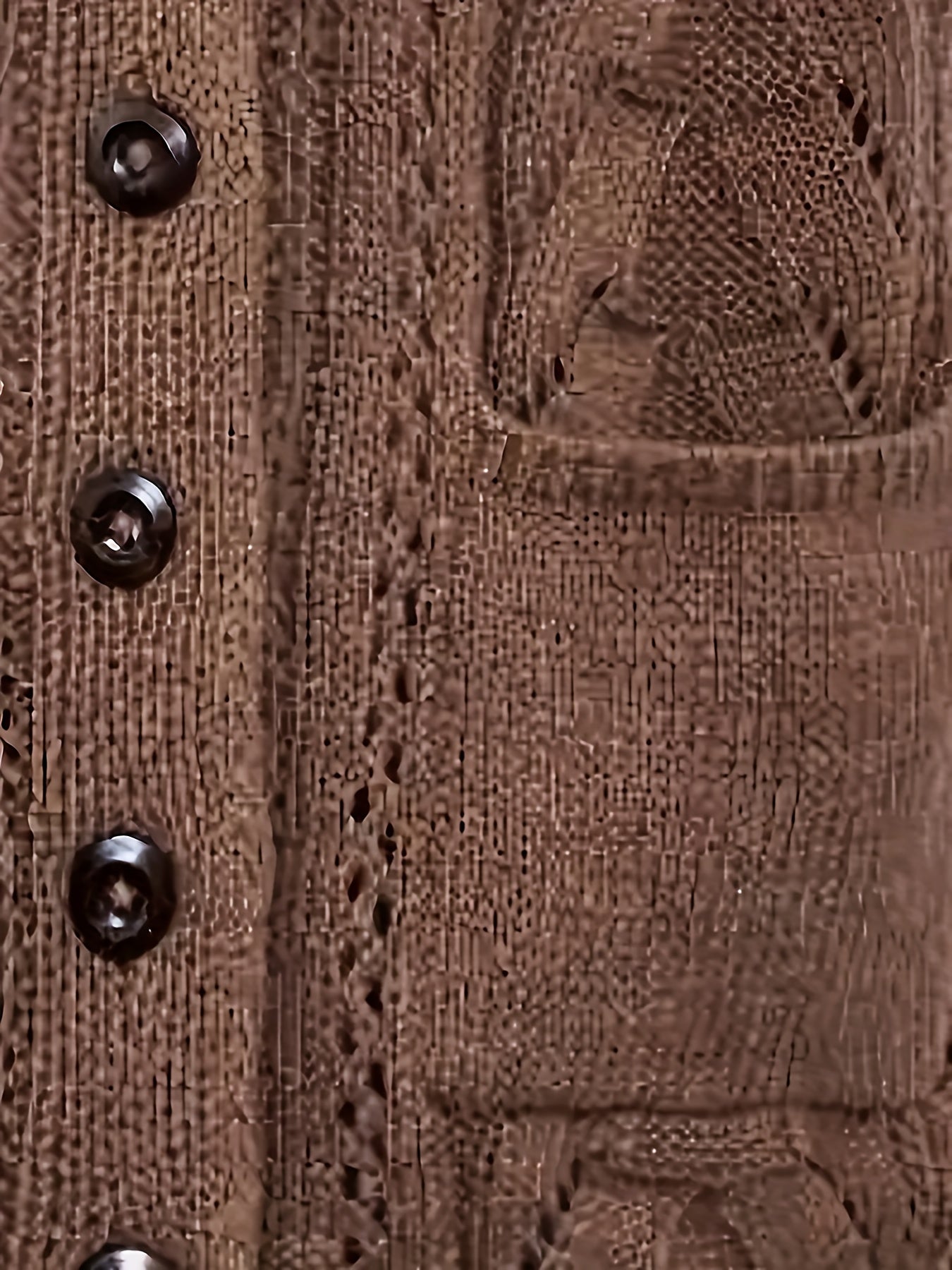 Plus Size Women's Brown V-Neck Sleeveless Vest Geometric Button Front