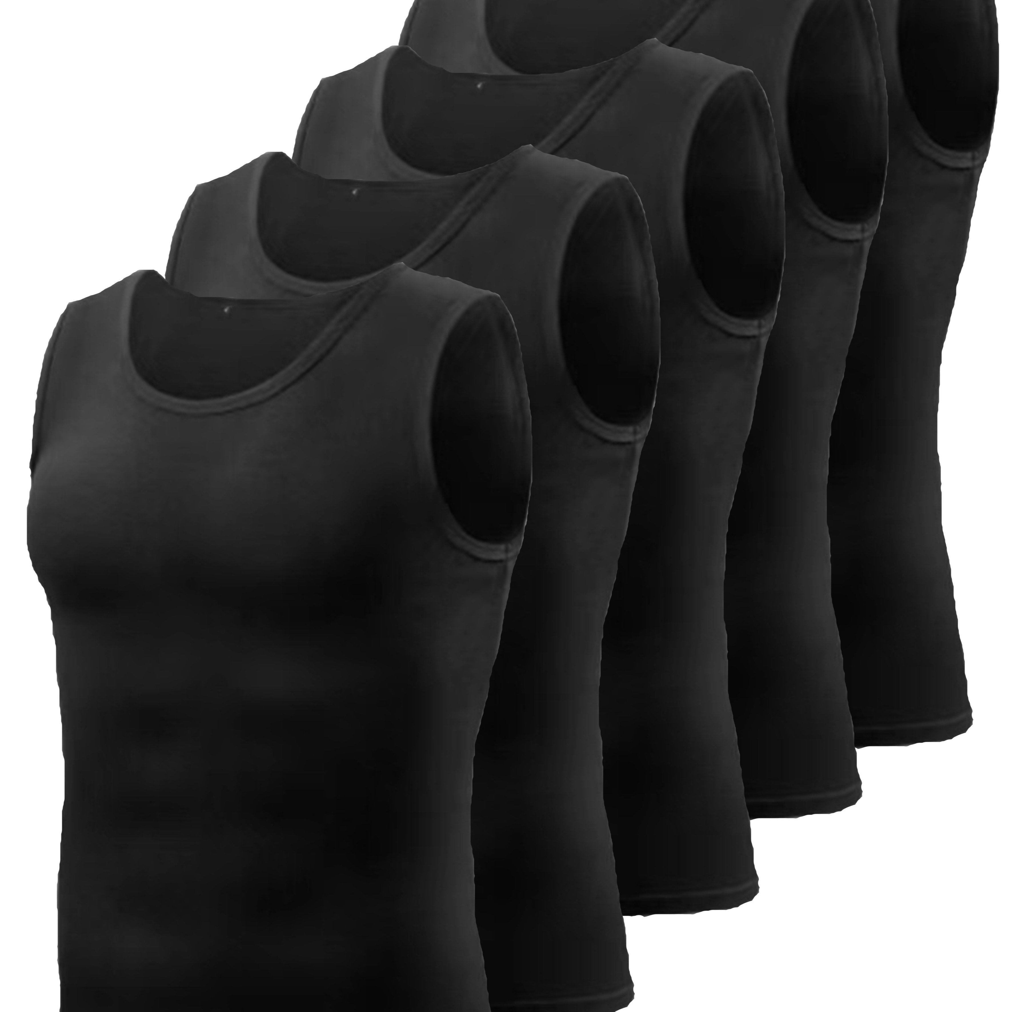 Yozgi sport va fitnes faoliyatlari uchun mukammal, bir rangli beshta yengsiz ko'ylak.