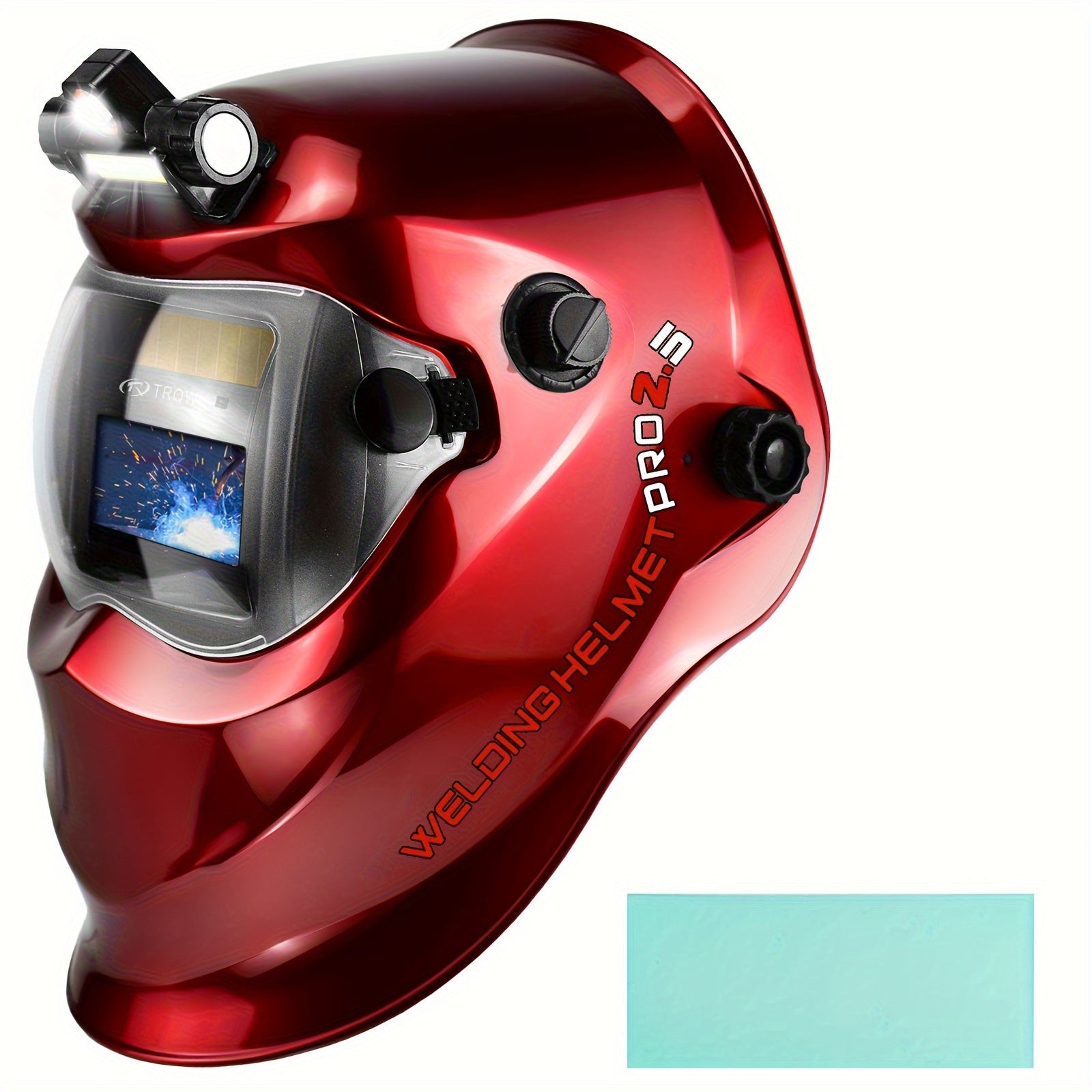 Auto Darkening Welding Helmet for Men with Top Optical Clarity Wide Shade 9-13 Solar Powered for MIG TIG ARC Welding and Grinding