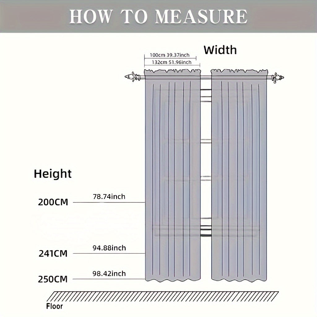 European Coffee Ribbon Curtains Set of 2 Modern Sheer Drapes Grommet Top UV Protection