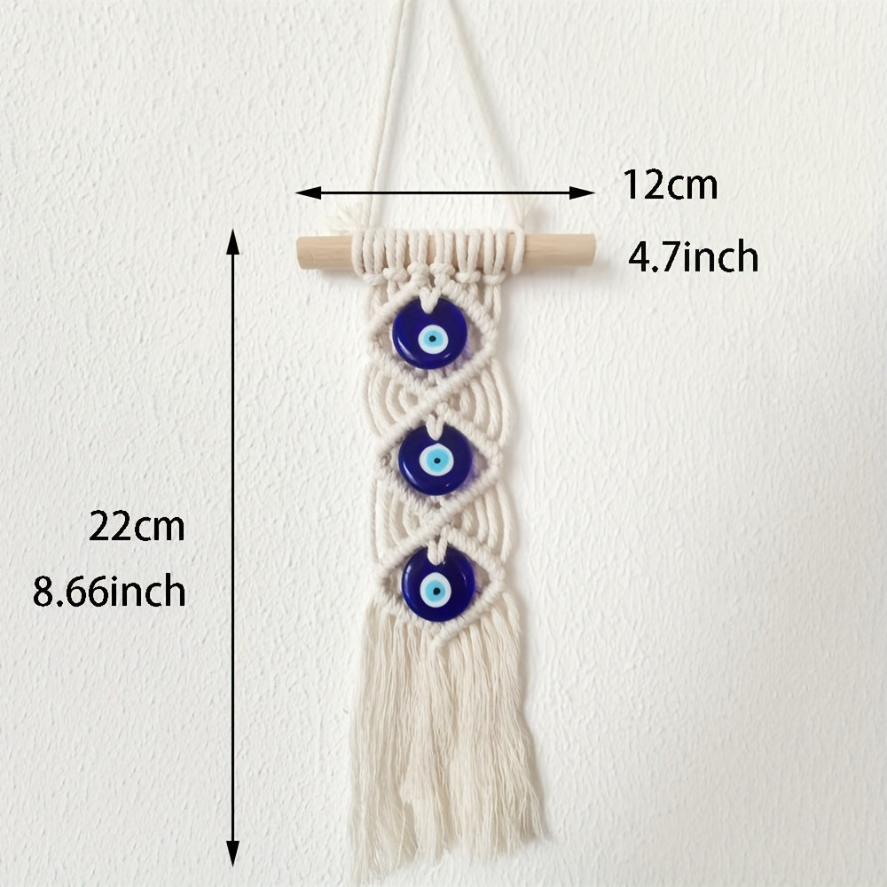 Handmade Turkey Blue Eye Tapestry Wall Decor Pendant for Home Decoration