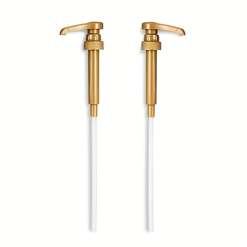 Set of 2 Stainless Steel Coffee Syrup Pumps for Cold and Hot Beverages