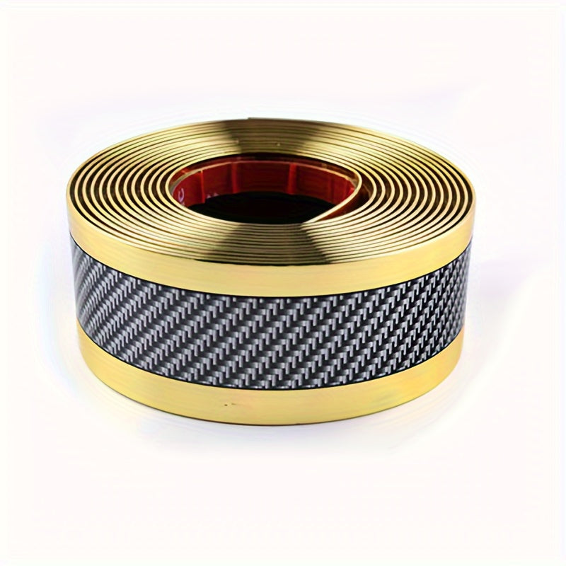 Car Door Sill Protector Carbon Fiber Scratch-Resistant Bumper Film 1m