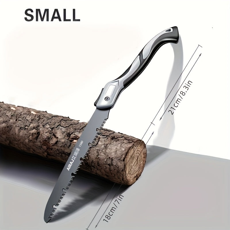 Folding Steel Saw with Anti-Slip Handle for Outdoor Use, Three Sizes