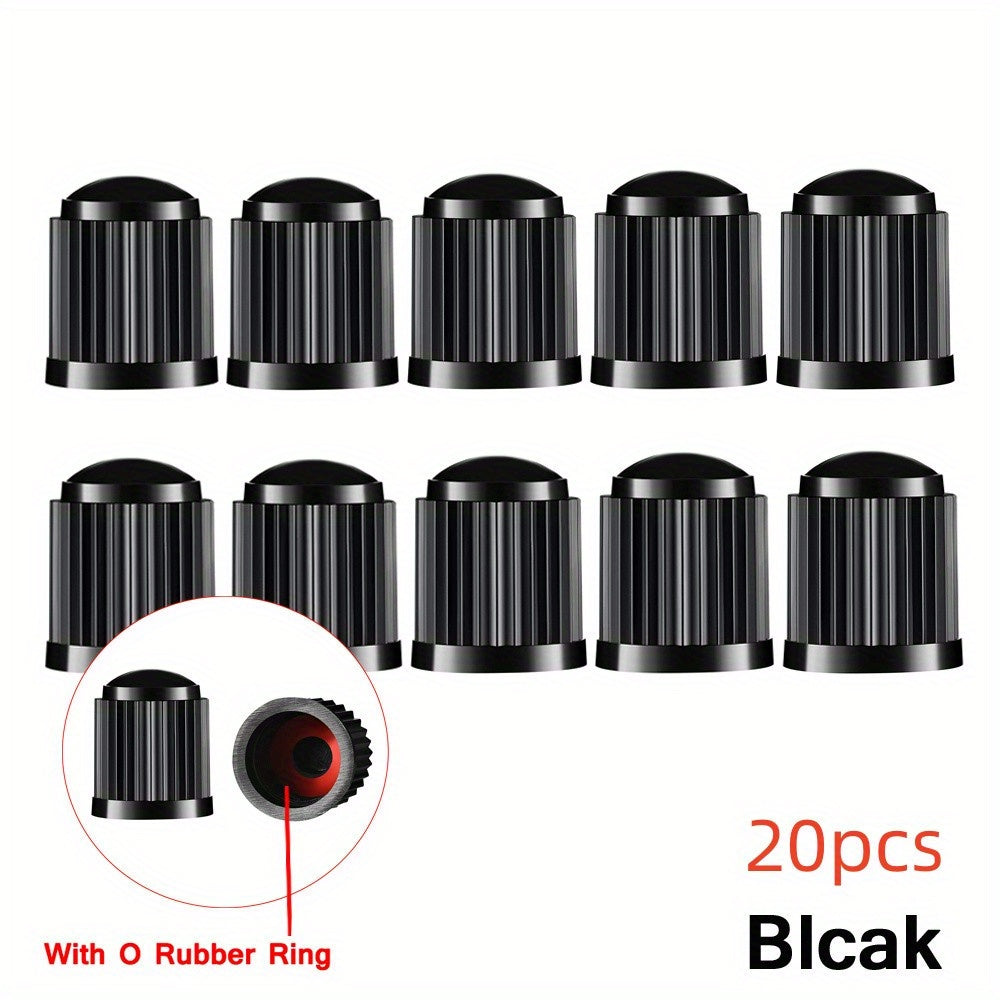 Universal Tire Valve Stem Caps With O-Ring For Cars, SUVs, Bikes, Trucks