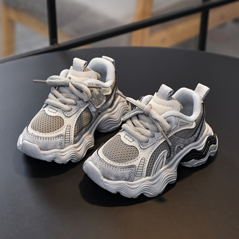 Teen Boys Girls Casual Breathable Anti-slip Sports Sneakers Low Top PU Rubber All-Season