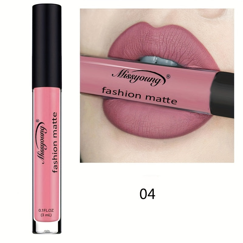 Женская матовая жидкая помада для губ, стойкая, увлажняющая, красная, черная, нейтральная