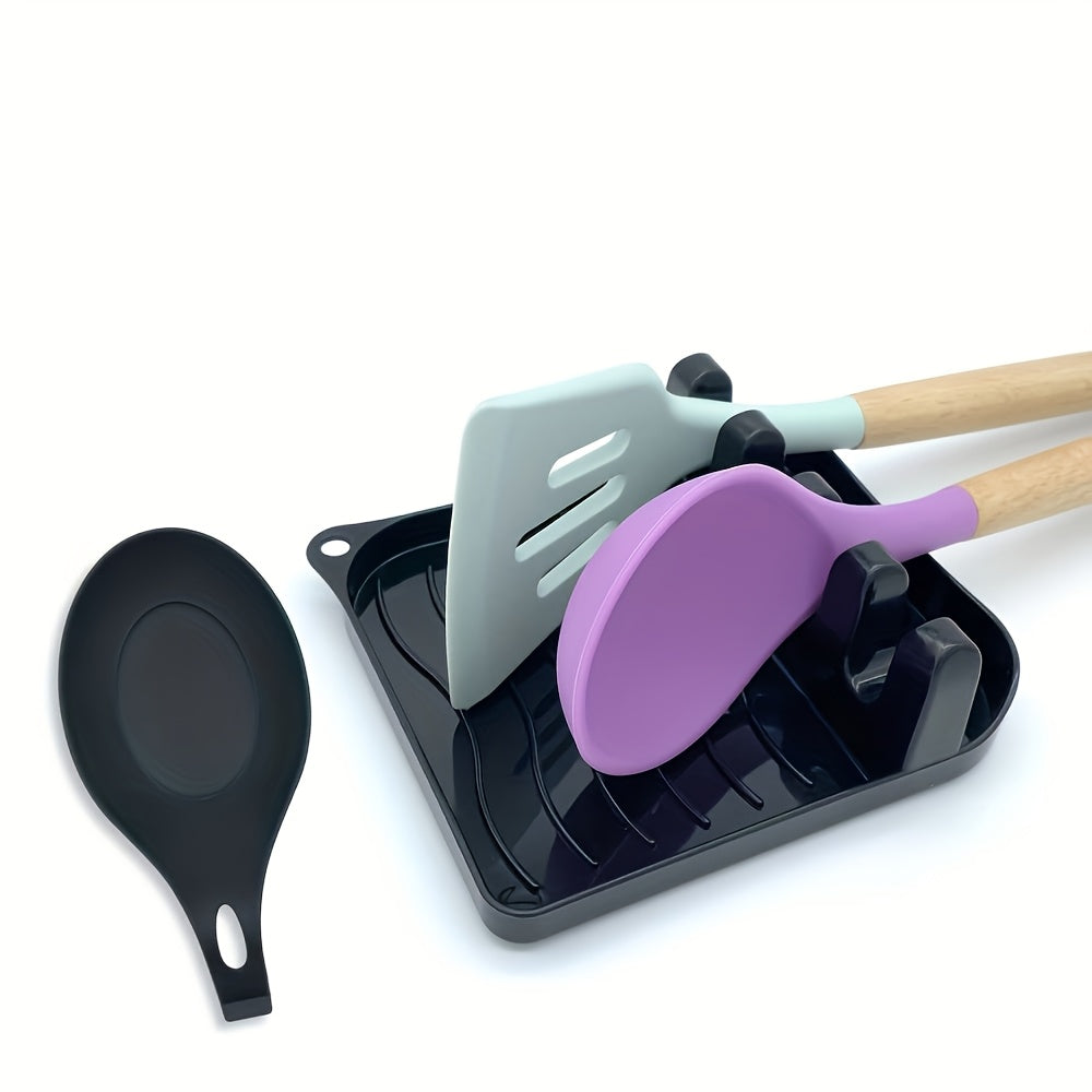 Kitchen Organizer Set Wall-Mounted Utensil Holder with Plastic Spatula