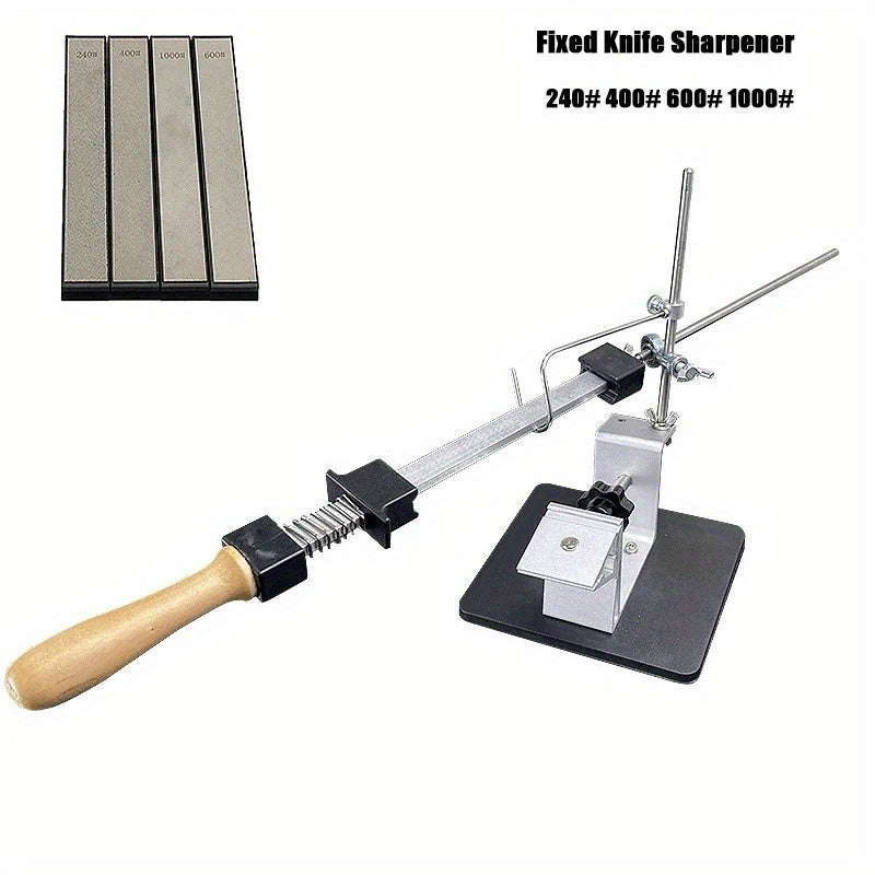 Professional pichoqni shimgichlash tizimi, 19-34 daraja burchaklar uchun honing asbobi bilan, sirpmas asos