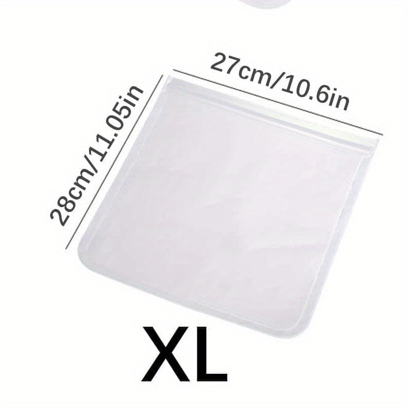 Leakproof Reusable Food Storage Bags Silicone Plastic Ziplock for Snacks Fruits Vegetables