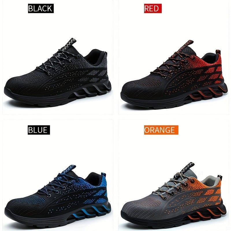 Breathable Safety Sneakers with Steel Toe Puncture-Proof Sole for All Seasons
