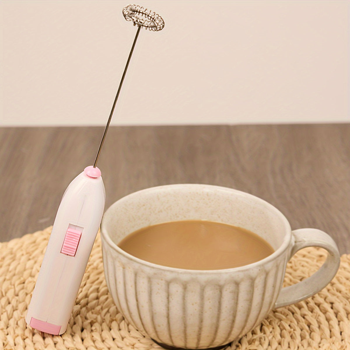 Electric Handheld Frother Egg Beater Mixer Coffee Blender Battery Not Included