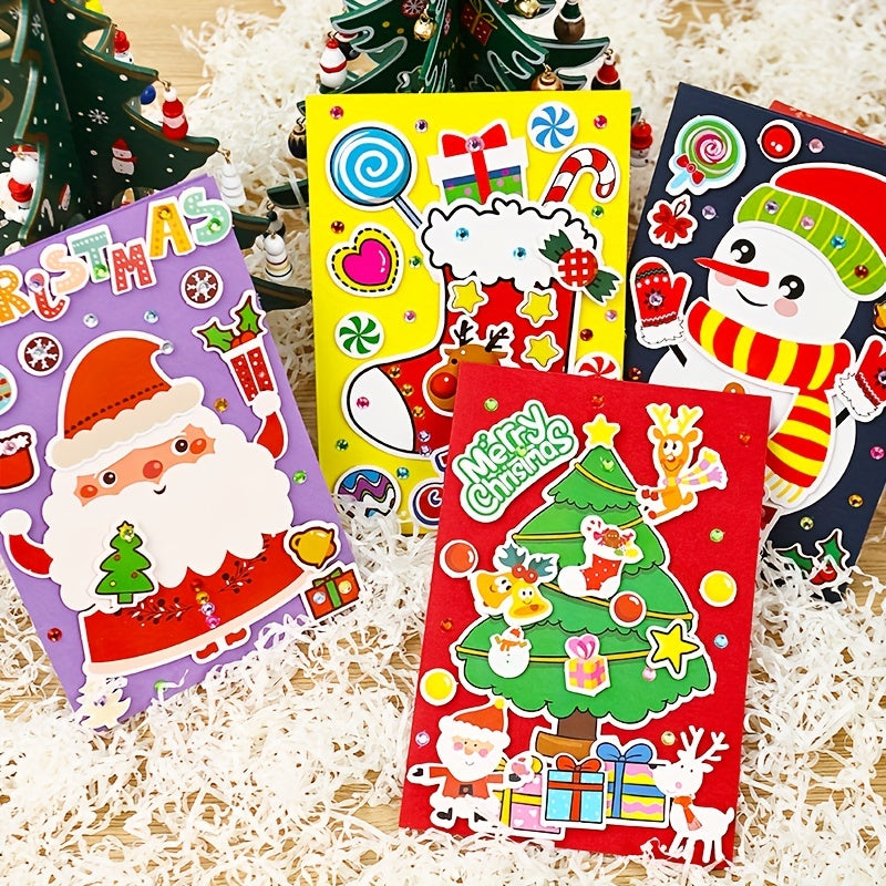 Christmas Greeting Card with 3D Blessings for Families