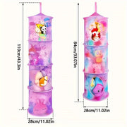 Foldable Storage Organizer 3-Tier Space-Saving Polyester for Toys Clothes Socks