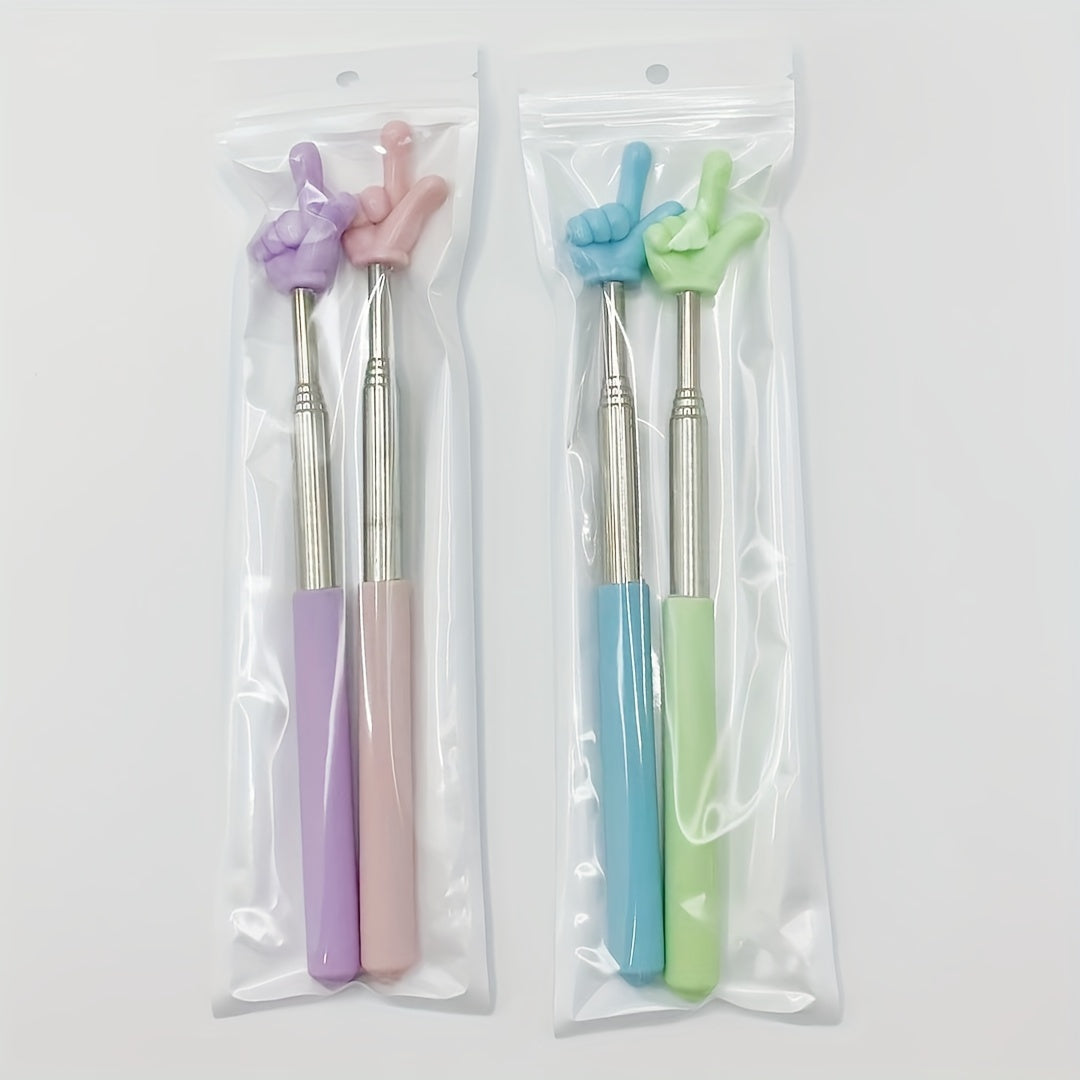 Stainless Steel Telescopic Teaching Pointer Sticks 2 Pack Classroom Use