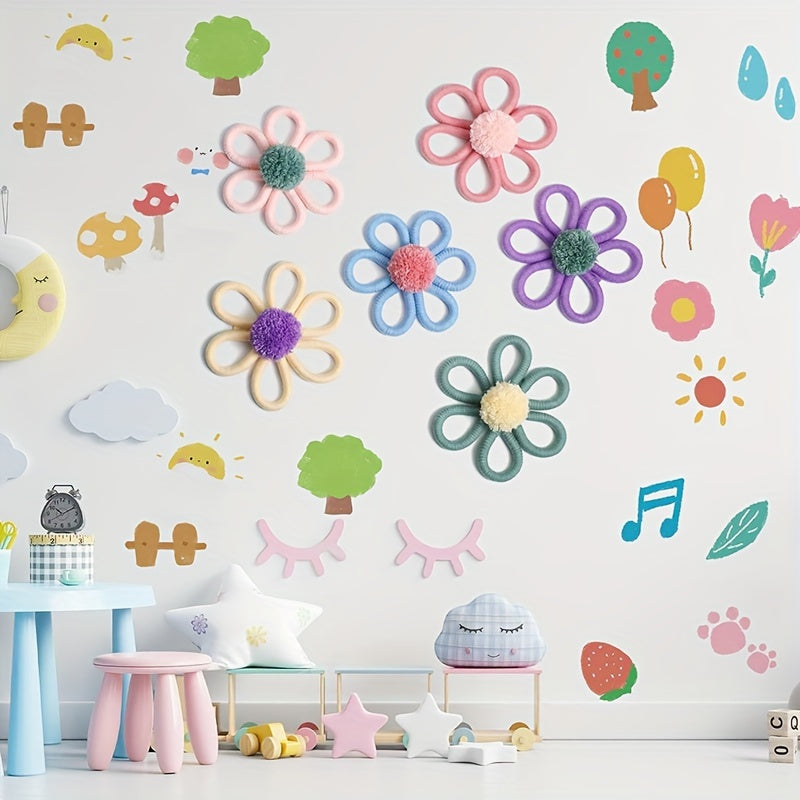 Daisy Boho devor osilgan makrame dekoratsiyasi bolalar xonasi, yotoqxona, o'yin xonasi uchun