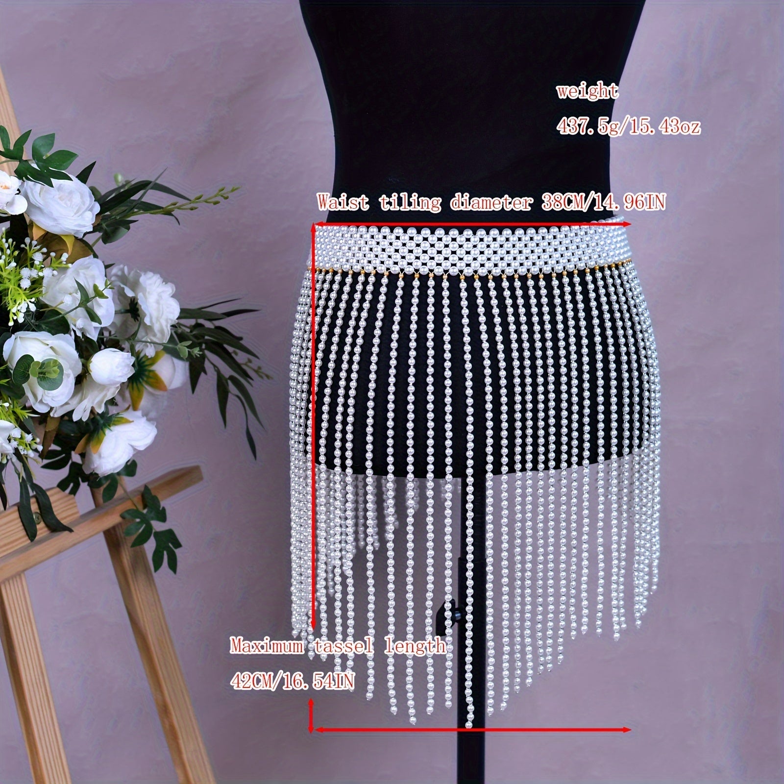 Women's Tassel Waist Chain Beaded Belt for Festivals and Parties
