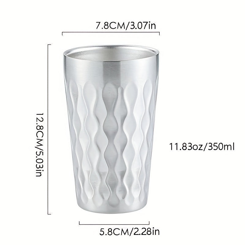 Stainless Steel Cups for Men and Women, Reusable, Durable, 12oz