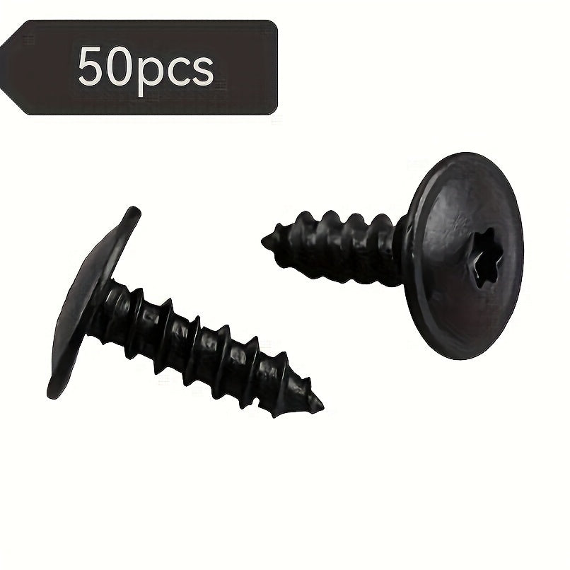 50/100 dona Avtomobil Rivetlari Avtomobil Esik Paneli uchun vintlar Qora Plum Blossom Nail