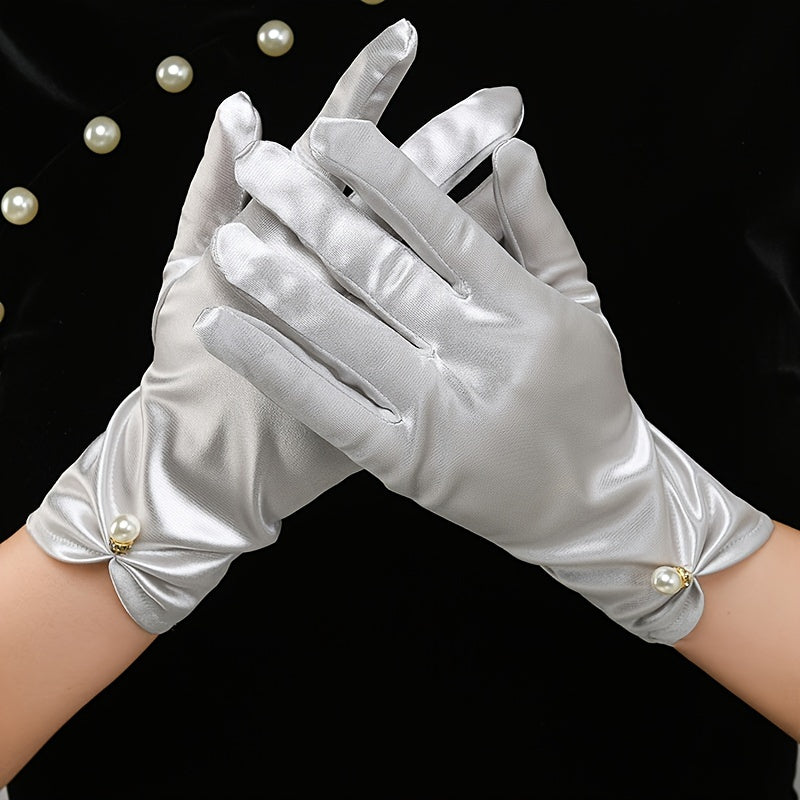 Satin Gloves for Weddings Formal Events Party Cosplay Bridal Accessories