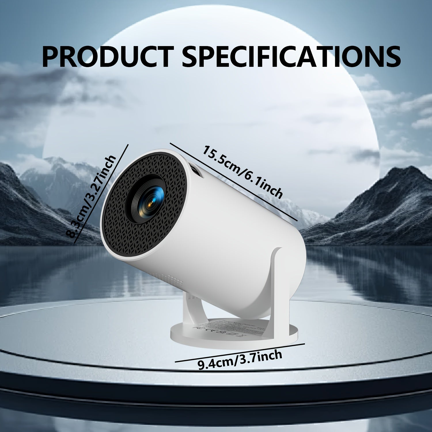 Portable HD Mini LED Projector for Home Theater with 4K Decoding