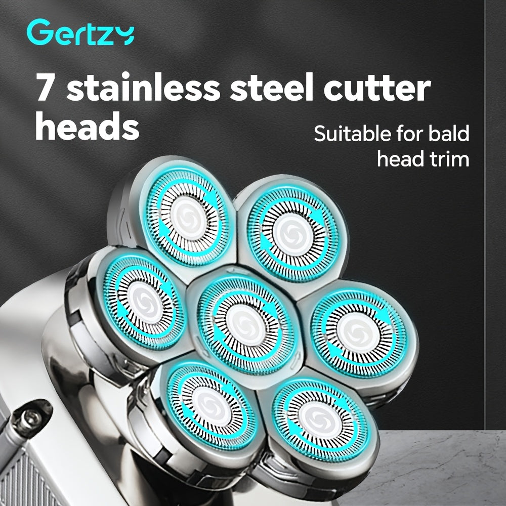 Afeitadora eléctrica con 7 hojas flotantes, recargable por USB, portátil, regalo