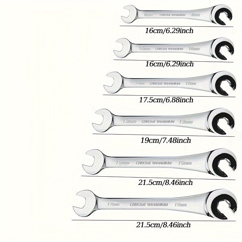 6-Donali Qattiq Boshli Quvurlash Qo'l Asboblari To'plami, Ochilish Ustki Avtomobil Asboblari