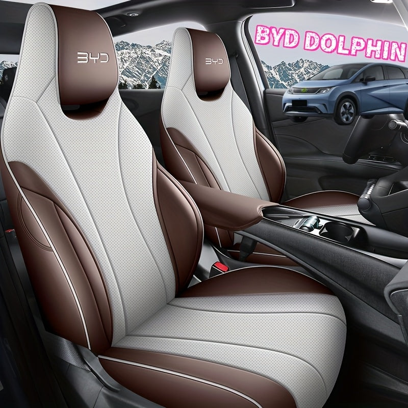 Full Set Car Seat Covers 5-Seat Synthetic Leather All-Season Protection