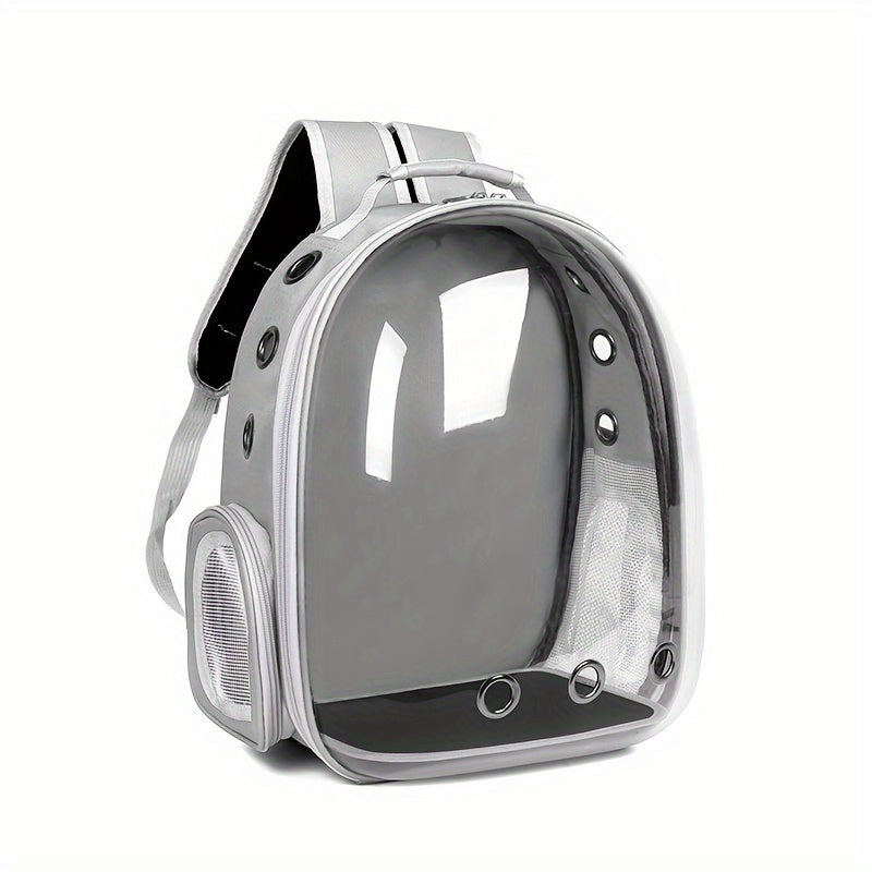 Transparent Cat Backpack Carrier for Large Cats Breathable Zipper Closure Double Shoulder Straps