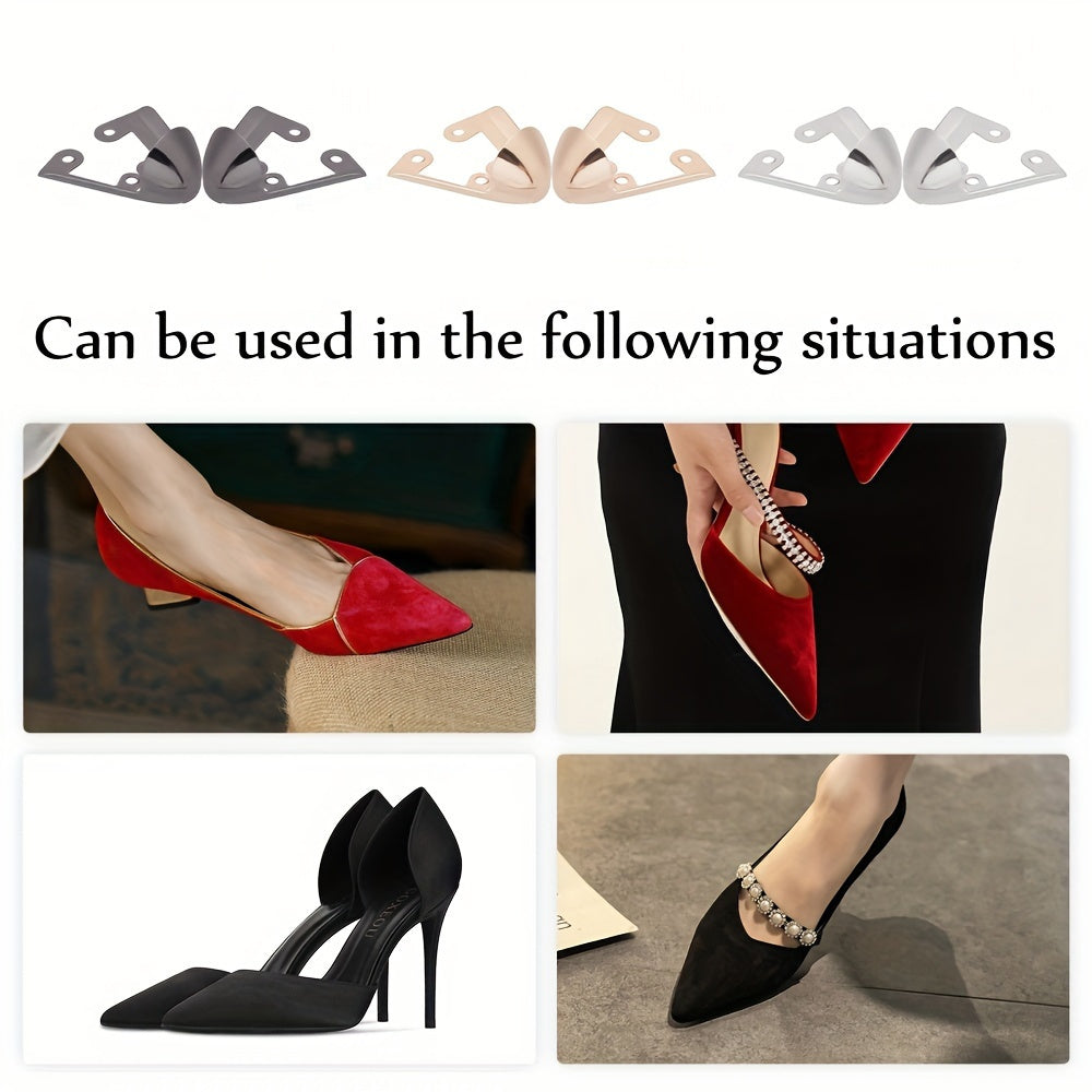 Women Steel Toe Caps for High Heels Shoe Protectors Beige Black Brown
