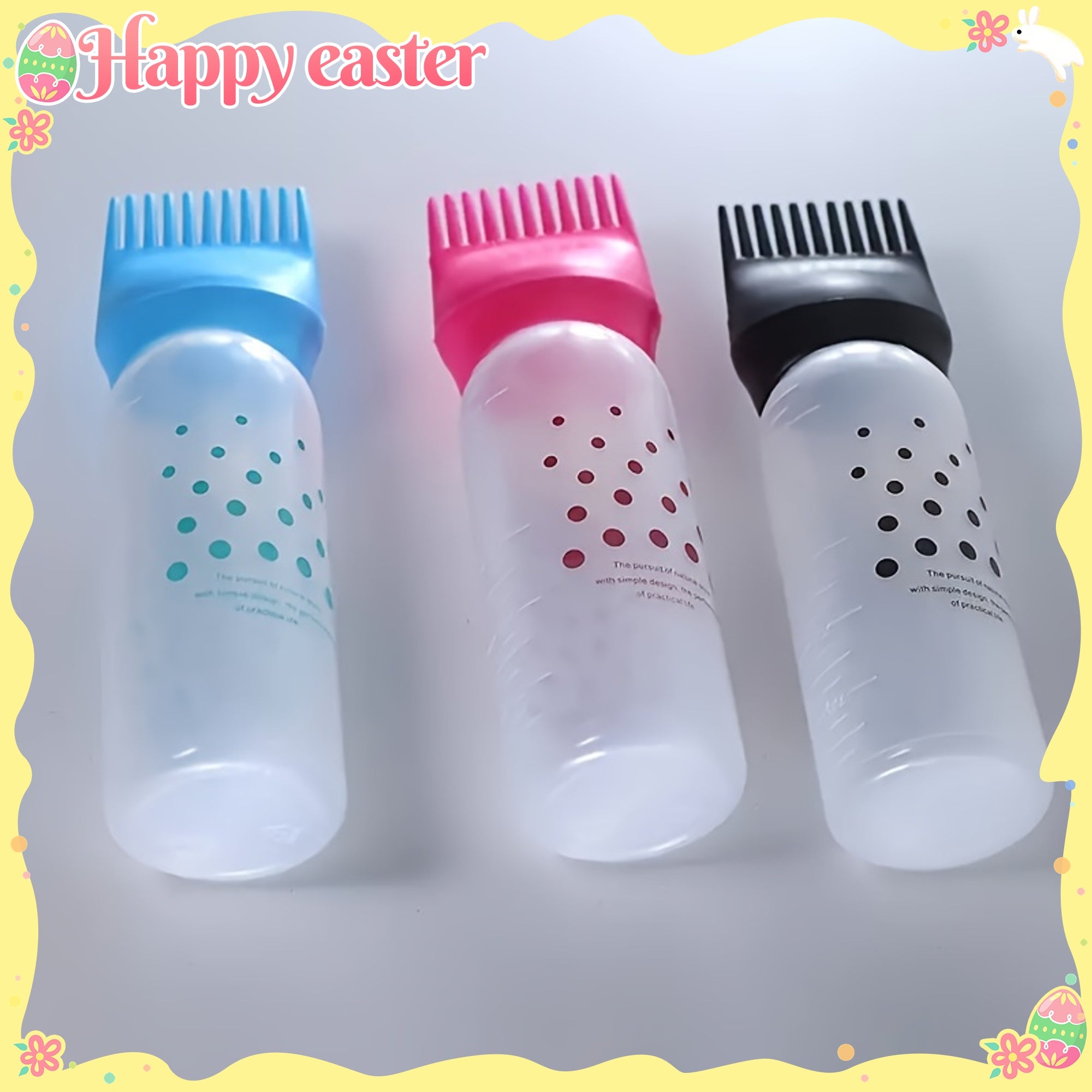 Rang-barang soch bo'yash uchun idish va o'lchovli shkalali soch ildizi tarak