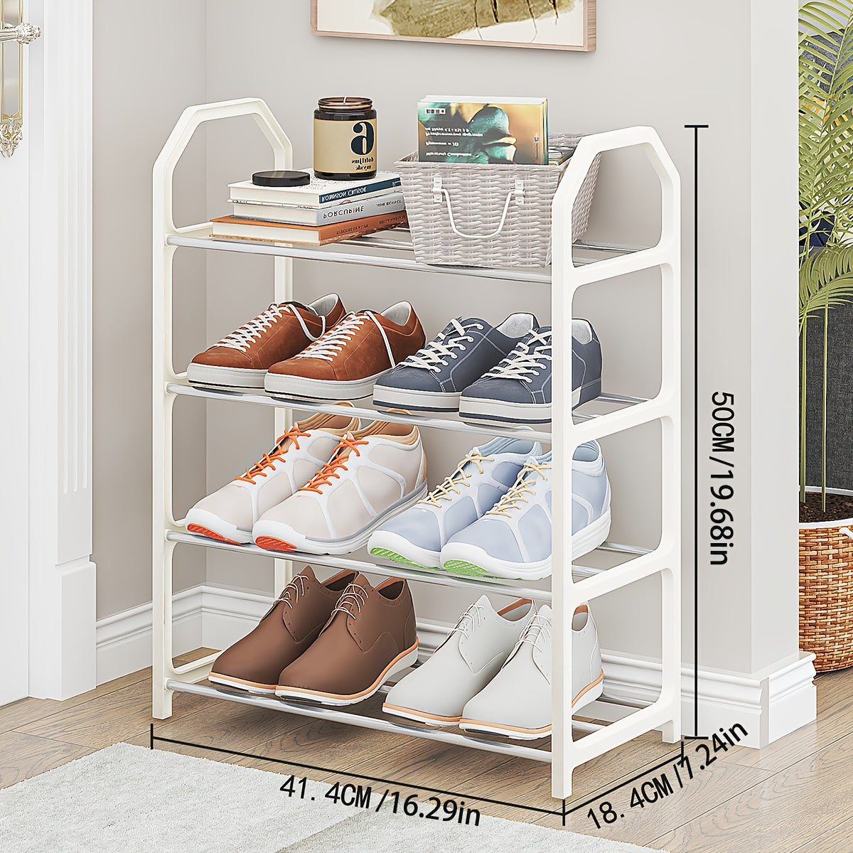 Multi-Layer Shoe Shelf Cabinet for Household and Rental Storage