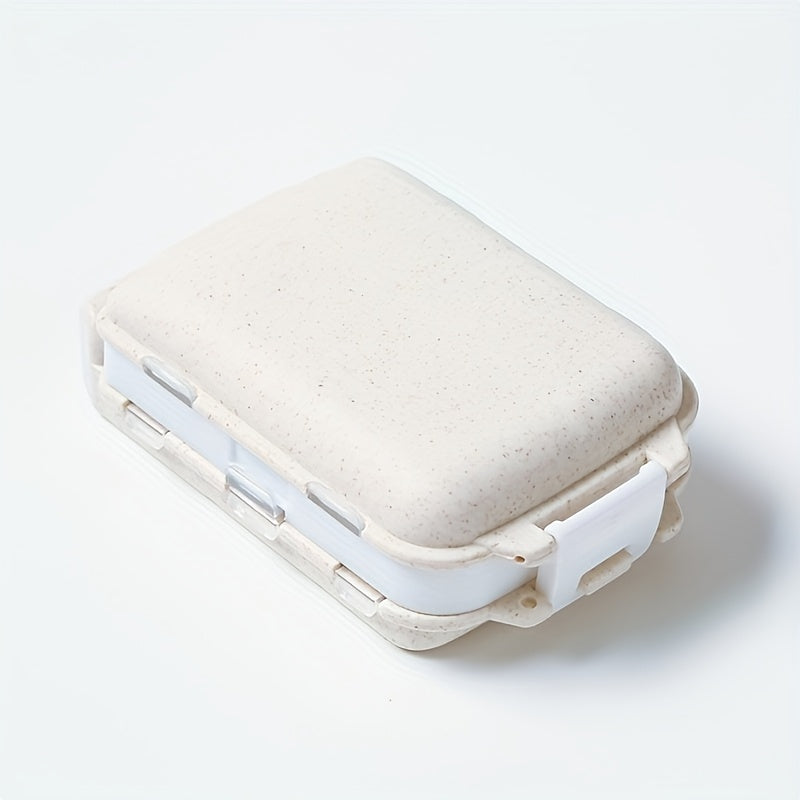 Portable Medicine Box Foldable Travel First Aid Organizer with 8 Compartments