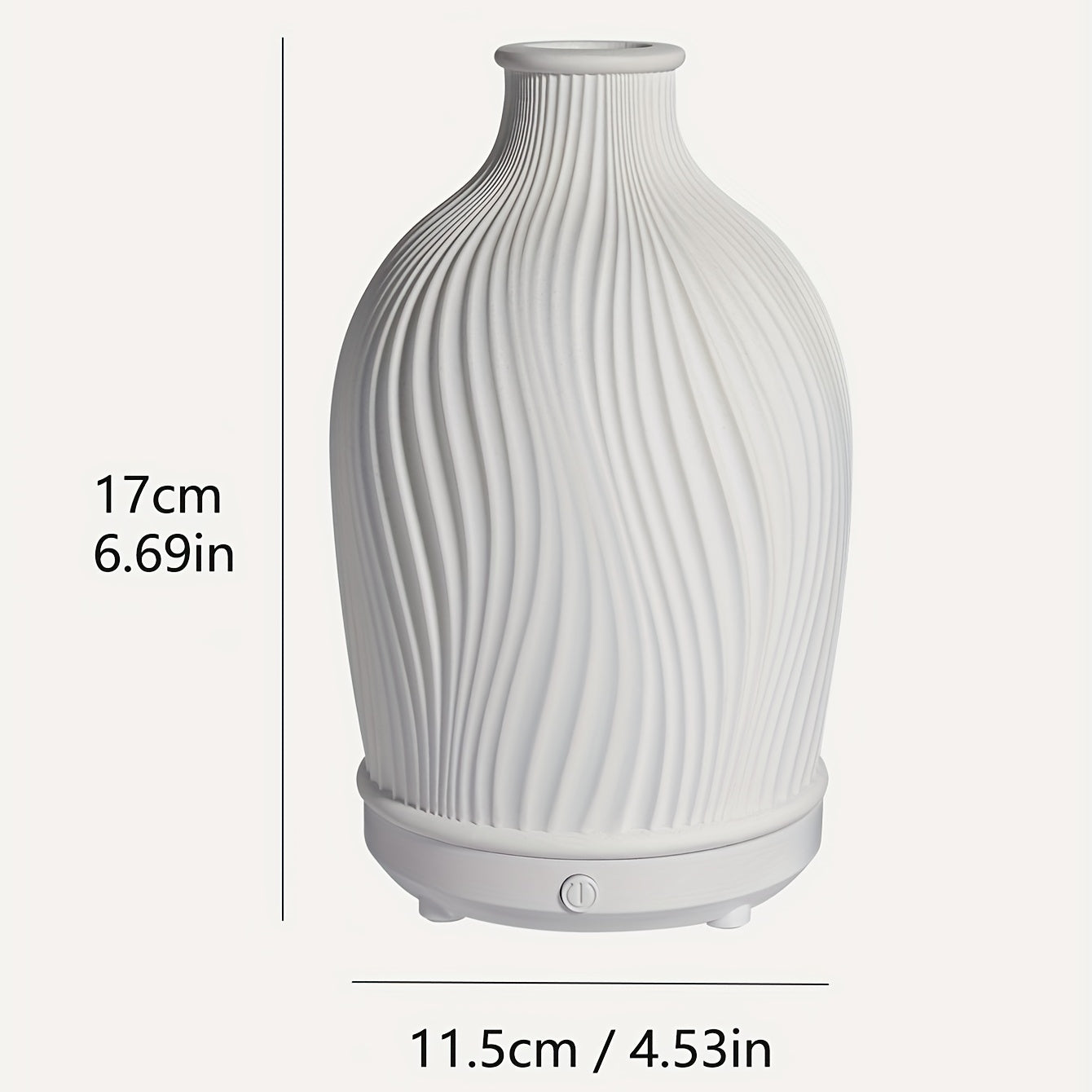 White Resin USB Aromatherapy Humidifier with Soundwave Diffuser