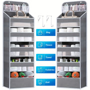 Over-the-Door Organizer with 6 Shelves and 8 Large Pockets for Pantry Bathroom Bedroom Kitchen Dorm