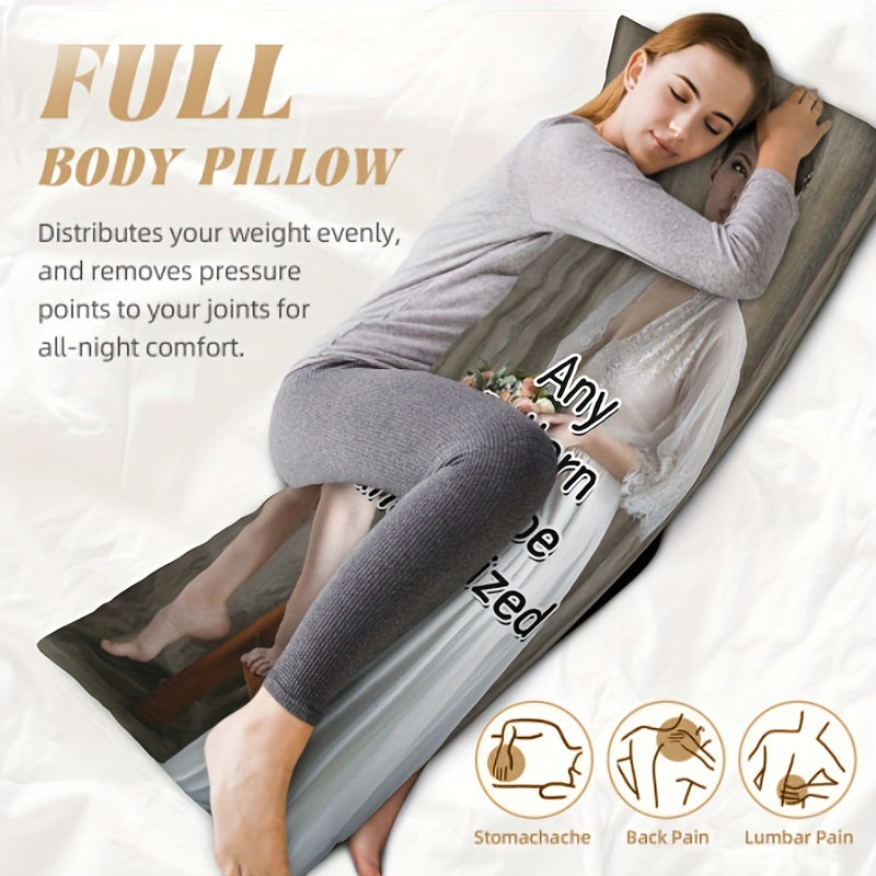 Funda de almohada personalizada para cuerpo con foto 50.8x137.2 cm, felpa corta, temática anime, funda de almohada personalizada