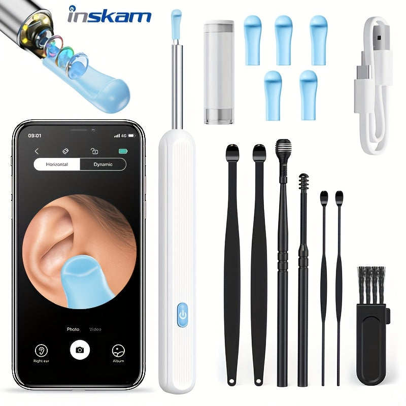 Ear Cleaning Camera with Light and 6 Covers, Rechargeable USB Ear Pick